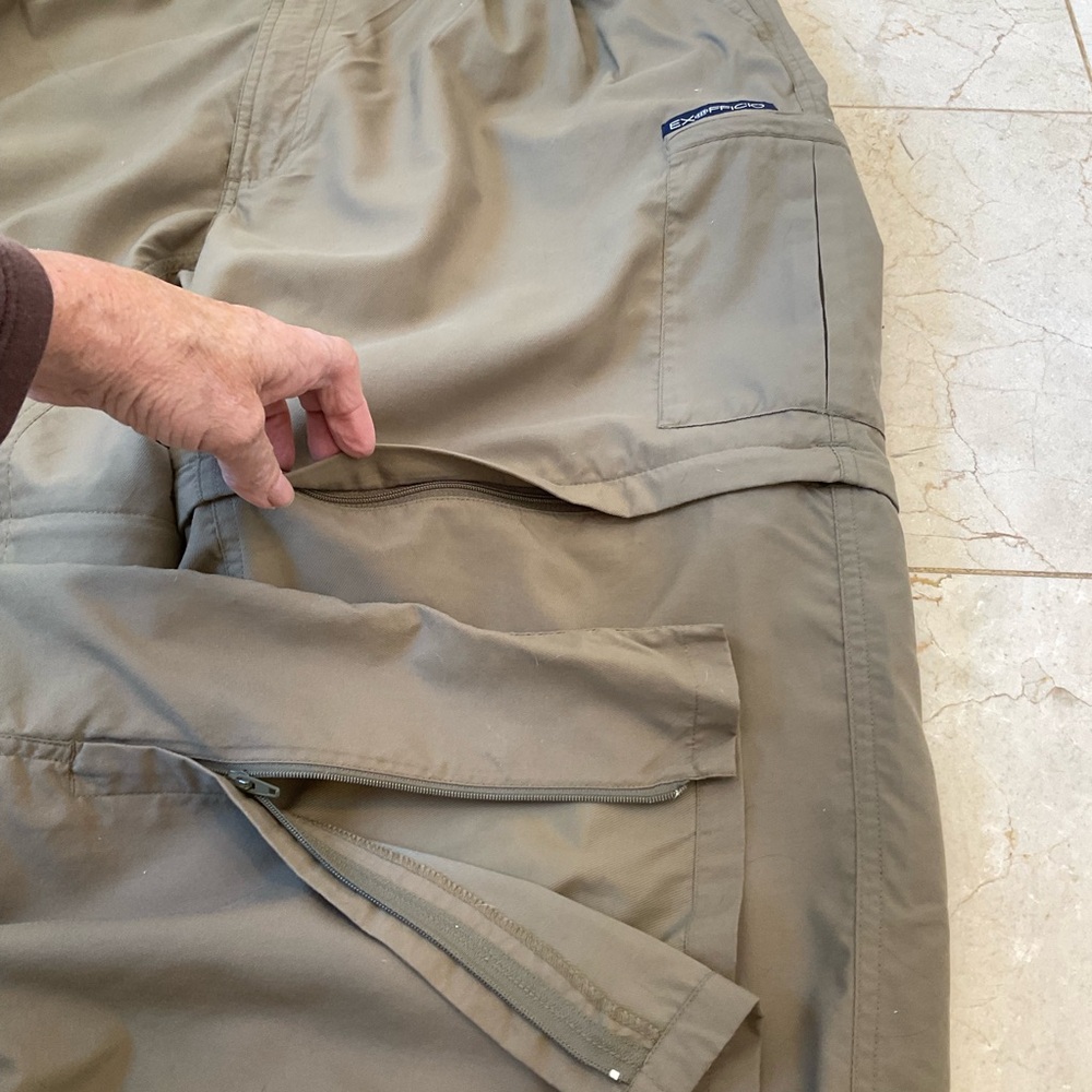 Exofficio Convertible Cargo Pants Men XL Tan Outdoors Hiking Fishing 32" Inseam - Picture 5 of 13